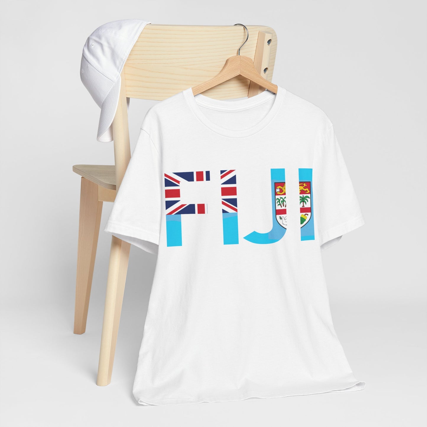 WATCH PARTY FIJI RUGBY Unisex T-Shirts in White and Baby Blue (Fiji)