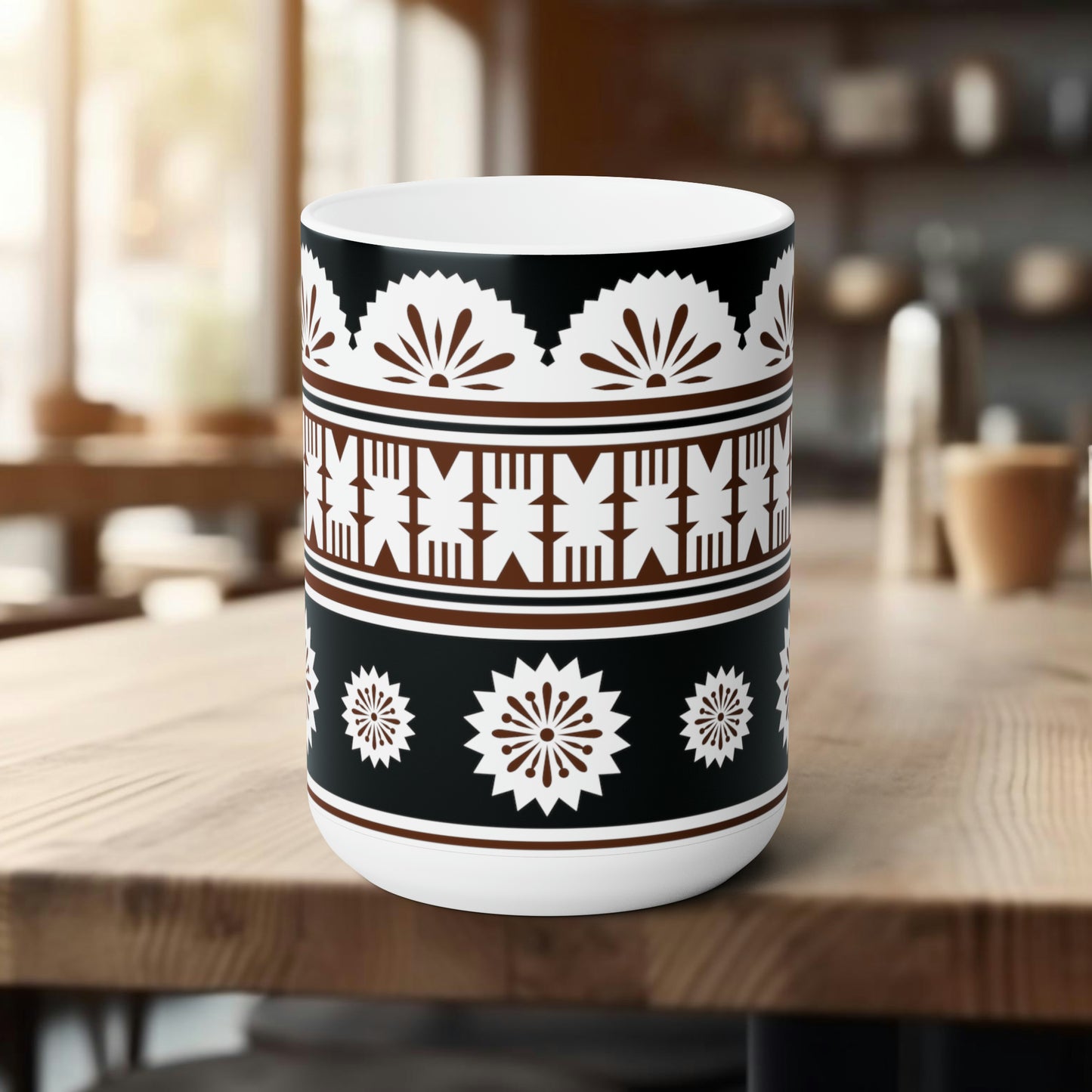 Fiji Tapa/Masi Design Ceramic Mug 15oz