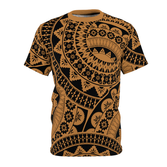 Fijian Masi seamless Pattern Unisex ALL OVER PRINT (AOP) design - Brown