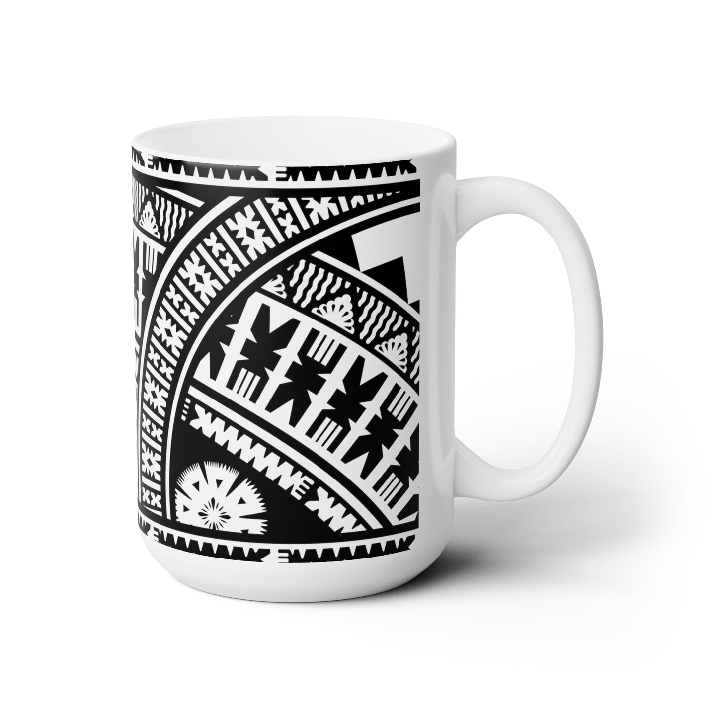 Fiji Tapa/Masi Design Ceramic Mug 15oz