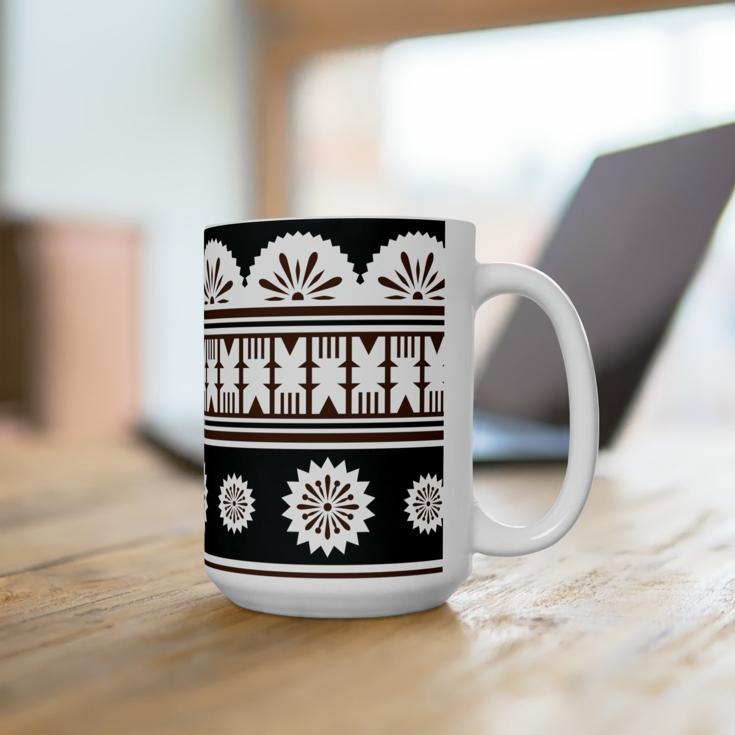 Fiji Tapa/Masi Design Ceramic Mug 15oz