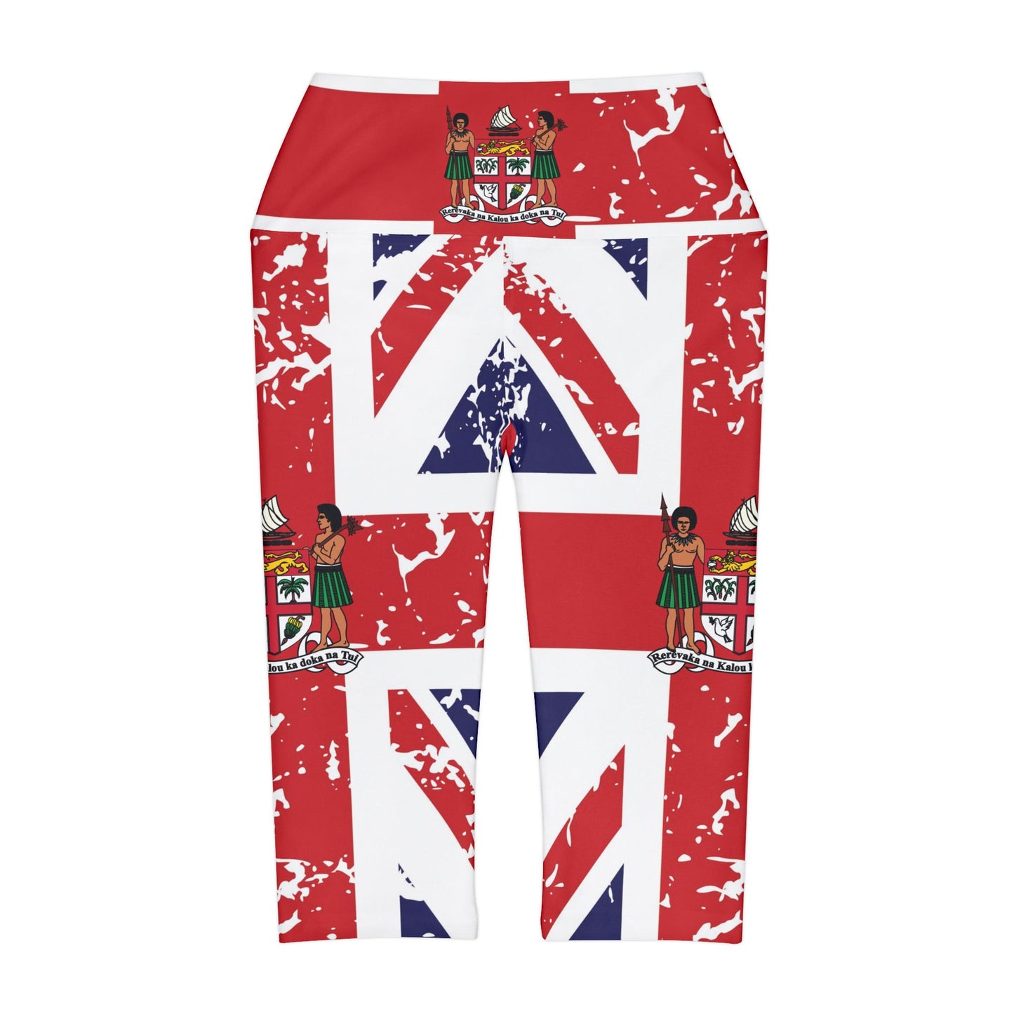 FIJI YOGA CAPRI (Distressed Union Jack with Fiji Coat of Arms)