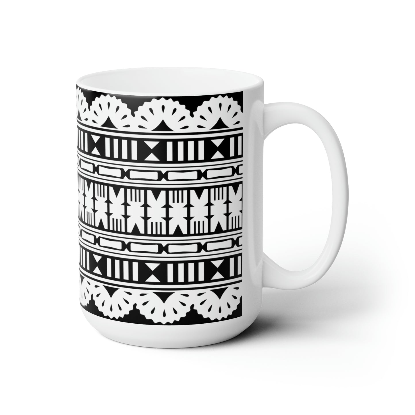 Fiji Tapa/Masi Design Ceramic Mug 15oz