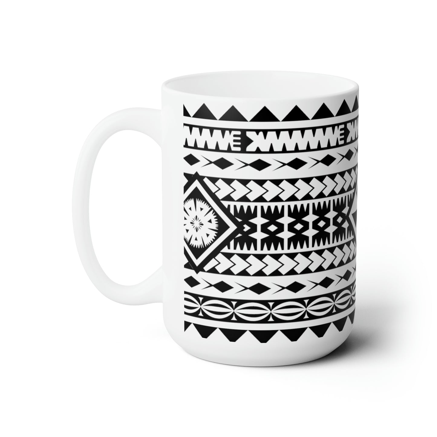 Fiji Tapa/Masi Design Ceramic Mug 15oz