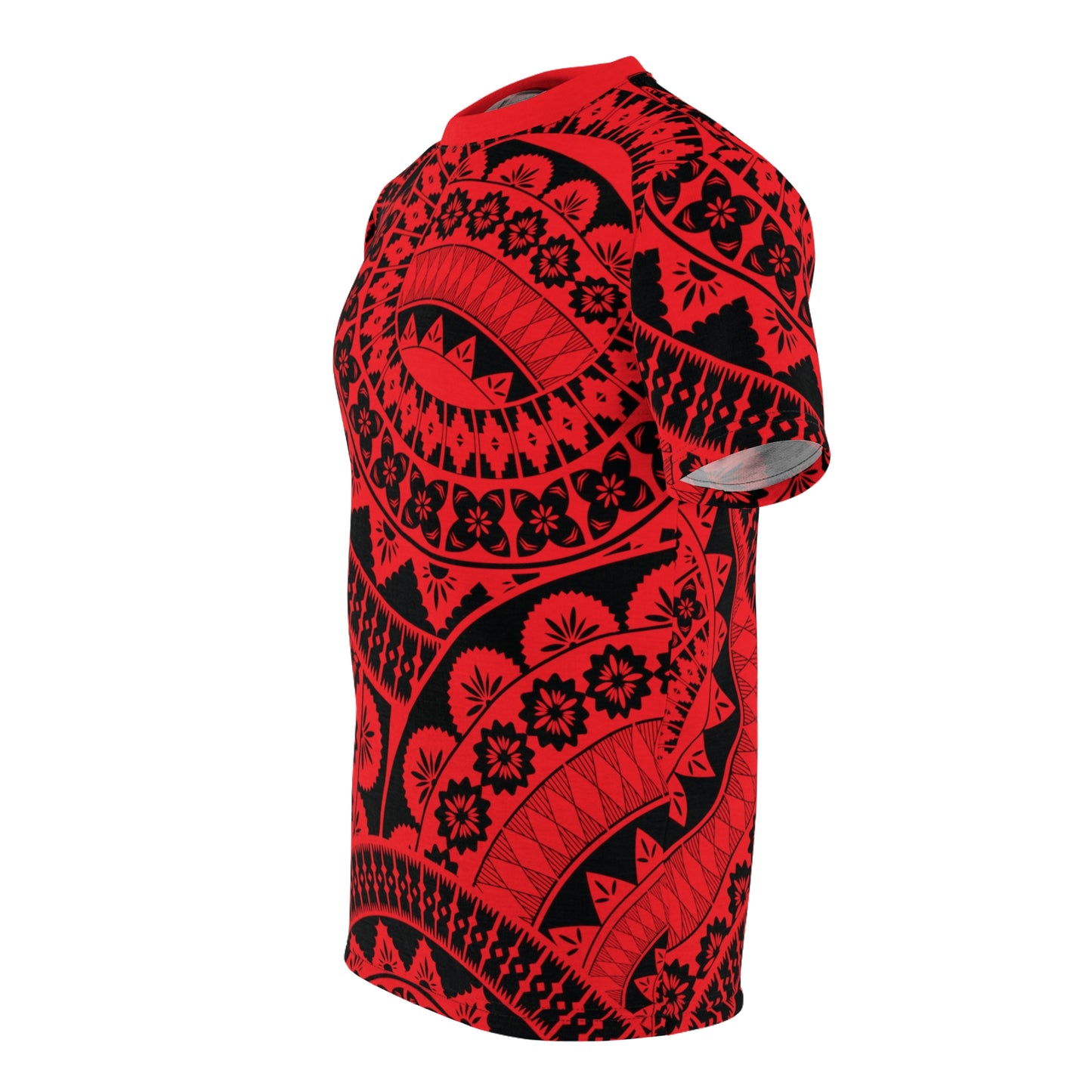 Fijian Masi seamless Pattern Unisex ALL OVER PRINT (AOP) design - Red