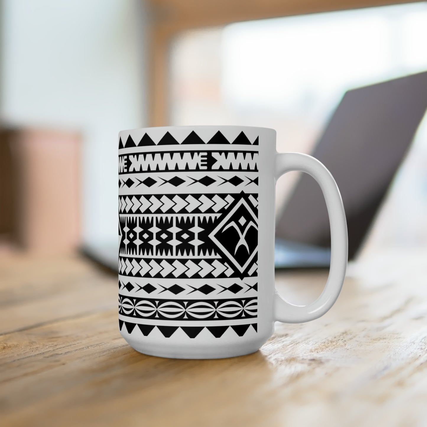 Fiji Tapa/Masi Design Ceramic Mug 15oz