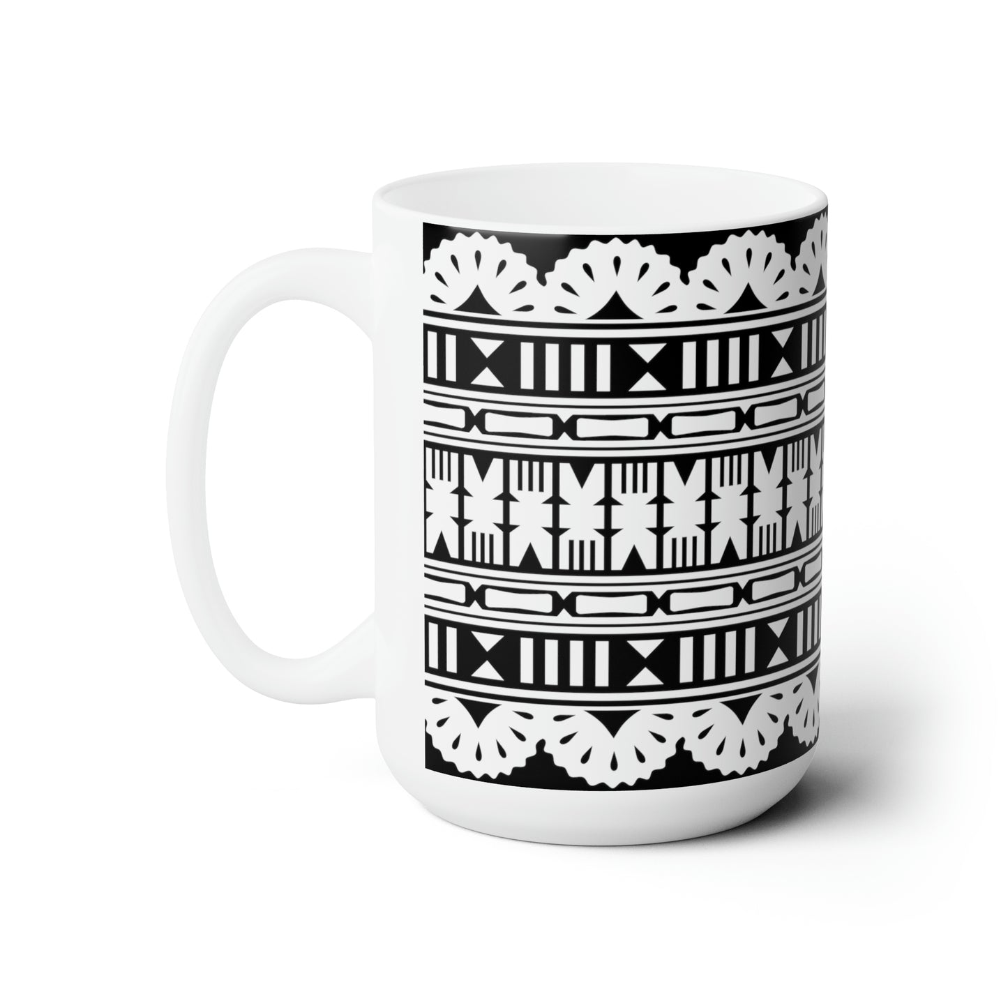 Fiji Tapa/Masi Design Ceramic Mug 15oz