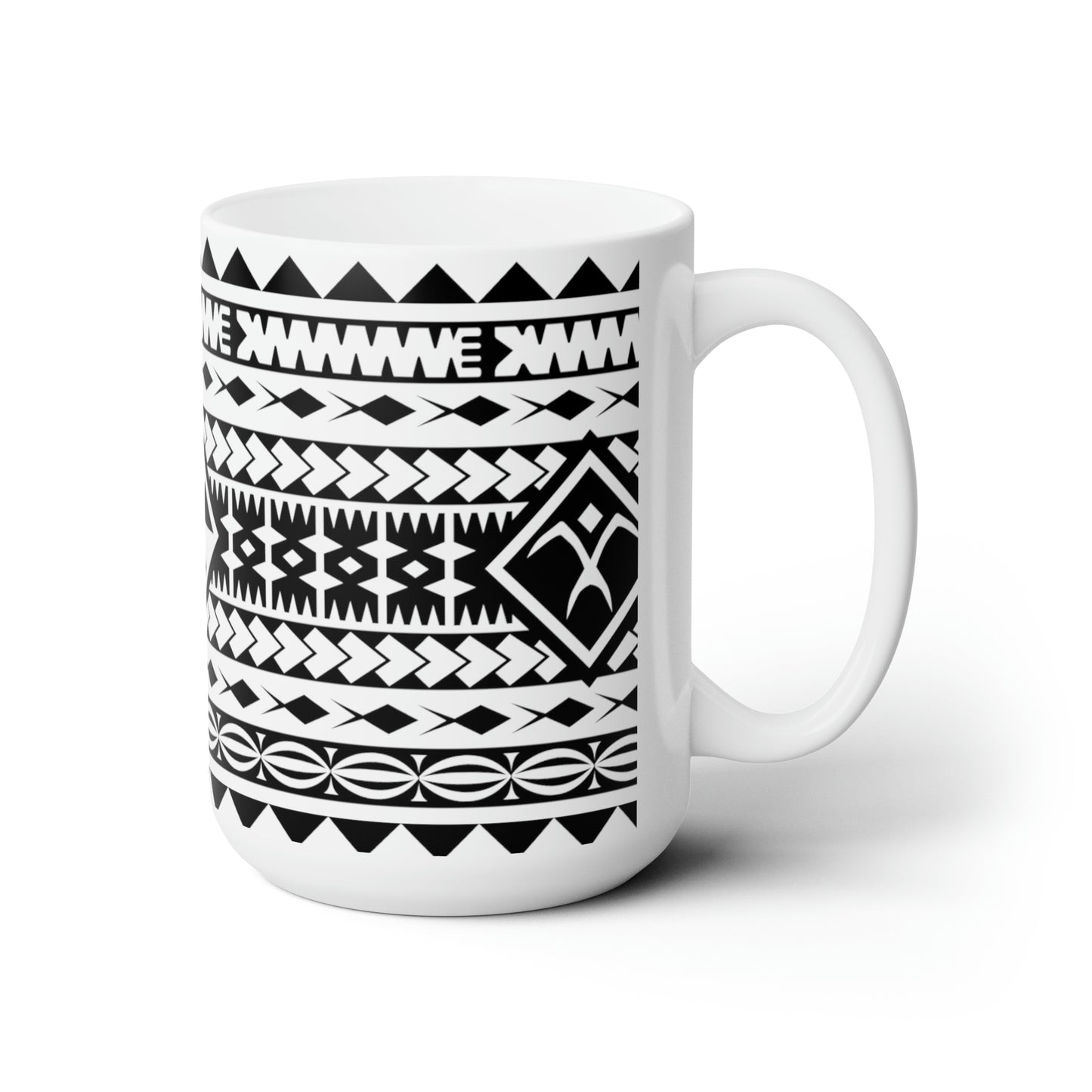 Fiji Tapa/Masi Design Ceramic Mug 15oz