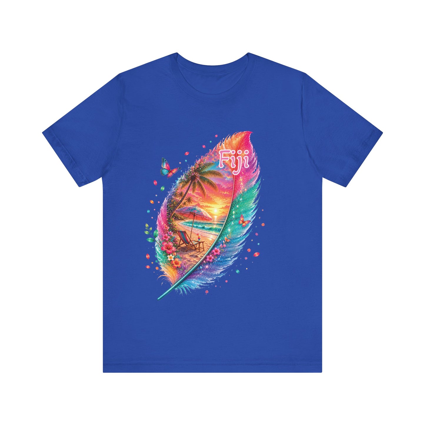 Fiji Vacay/Summer Vibes Unisex T-shirt. (Feather Sunset)