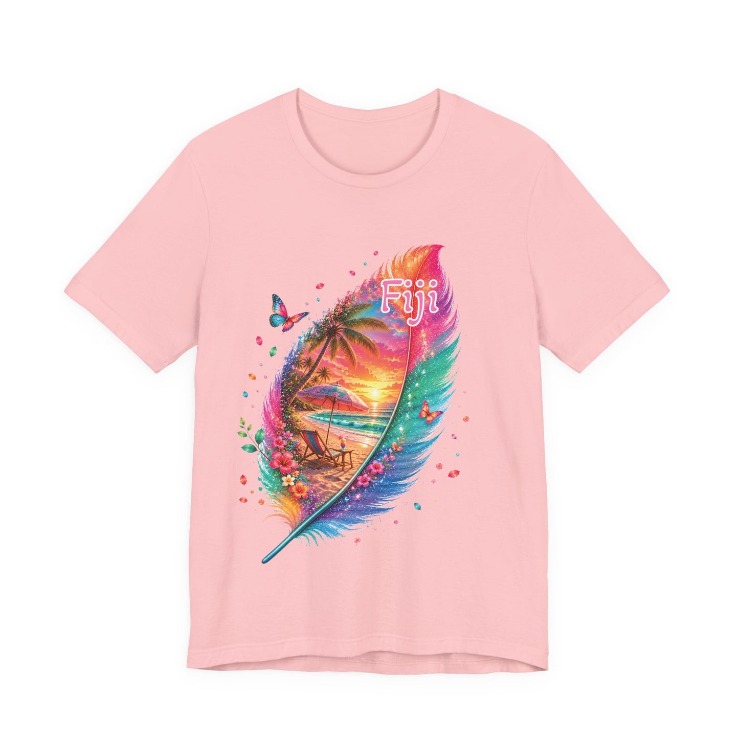Fiji Vacay/Summer Vibes Unisex T-shirt. (Feather Sunset)