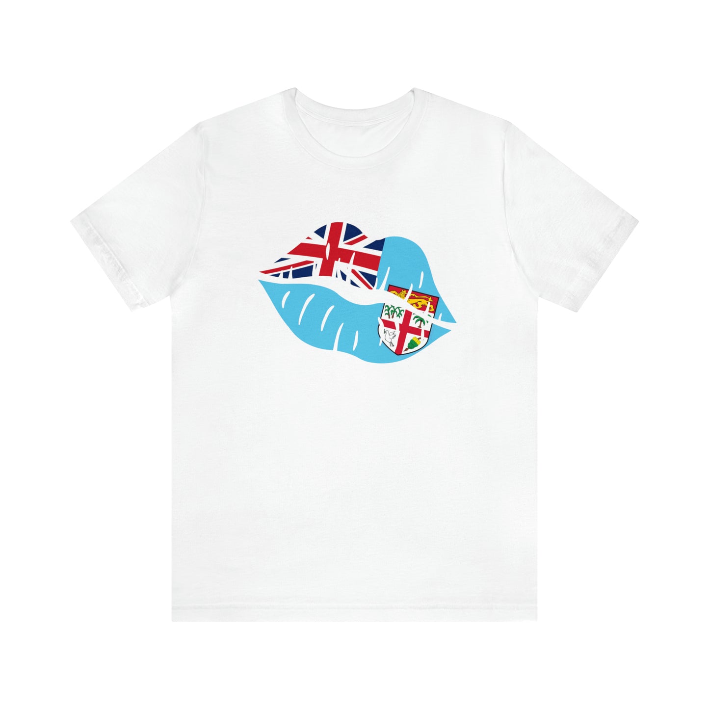 WATCH PARTY FIJI RUGBY Unisex T-Shirts in White and Baby Blue (Kisi)