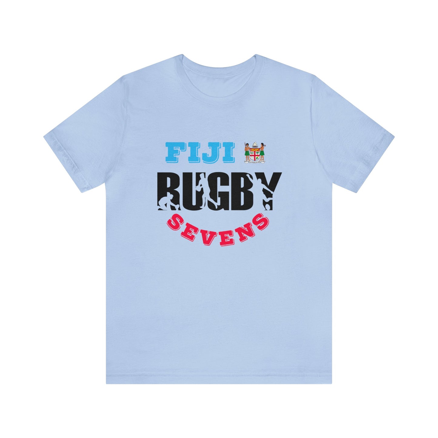 WATCH PARTY FIJI RUGBY Unisex T-Shirts in White and Baby Blue (SEVENS)