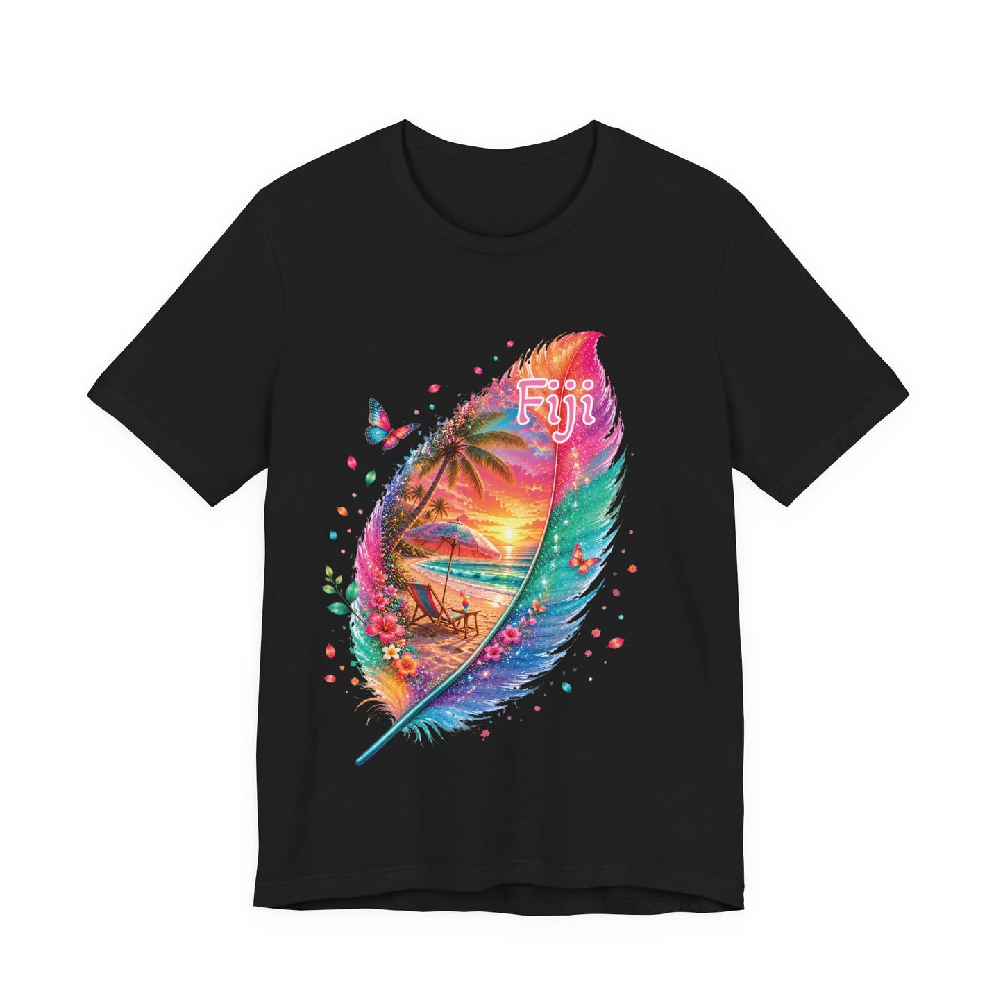 Fiji Vacay/Summer Vibes Unisex T-shirt. (Feather Sunset)