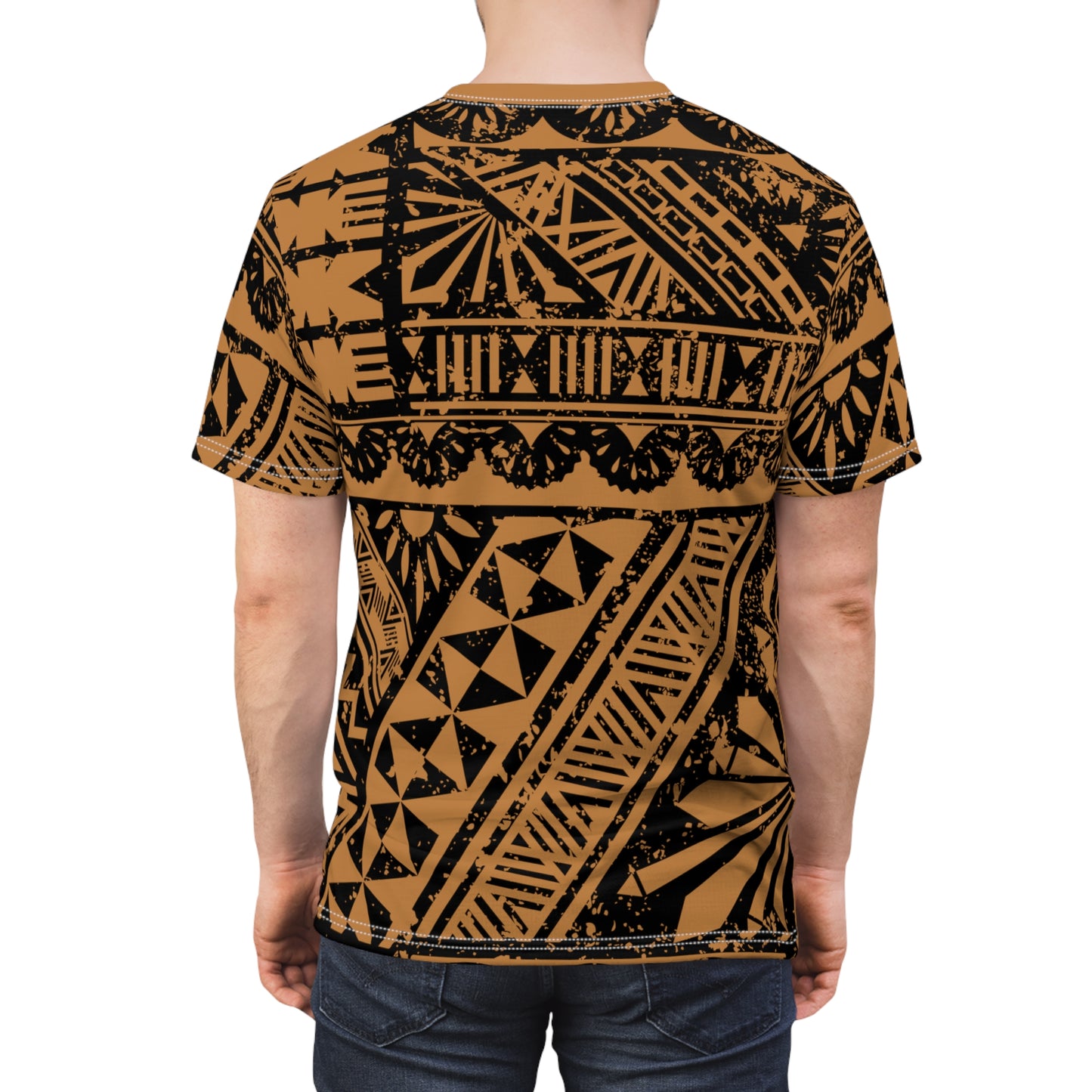 Fijian Masi seamless Pattern Unisex ALL OVER PRINT (AOP) design - Brown