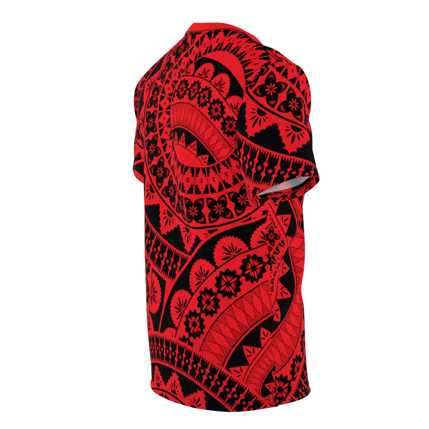 Fijian Masi seamless Pattern Unisex ALL OVER PRINT (AOP) design - Red