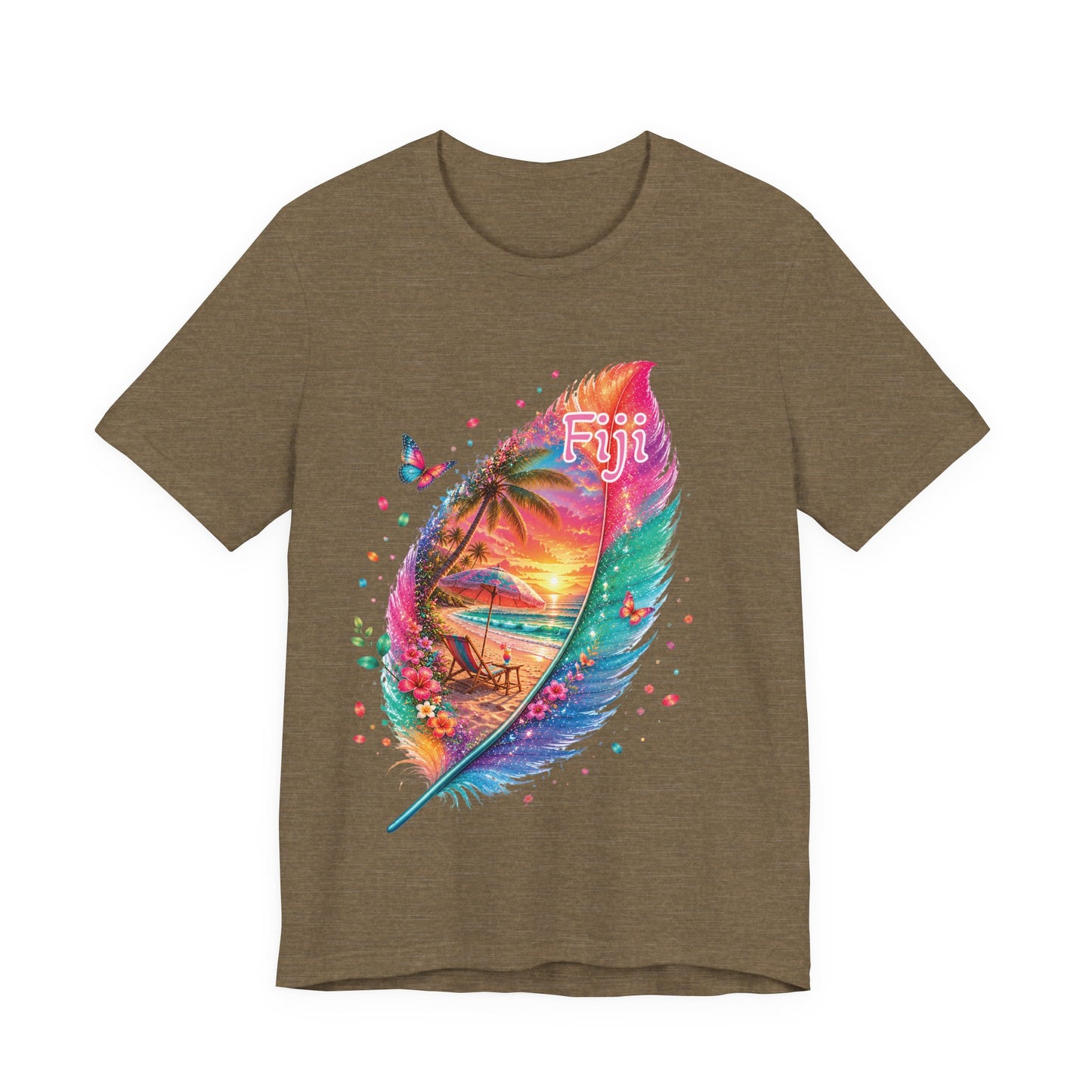 Fiji Vacay/Summer Vibes Unisex T-shirt. (Feather Sunset)