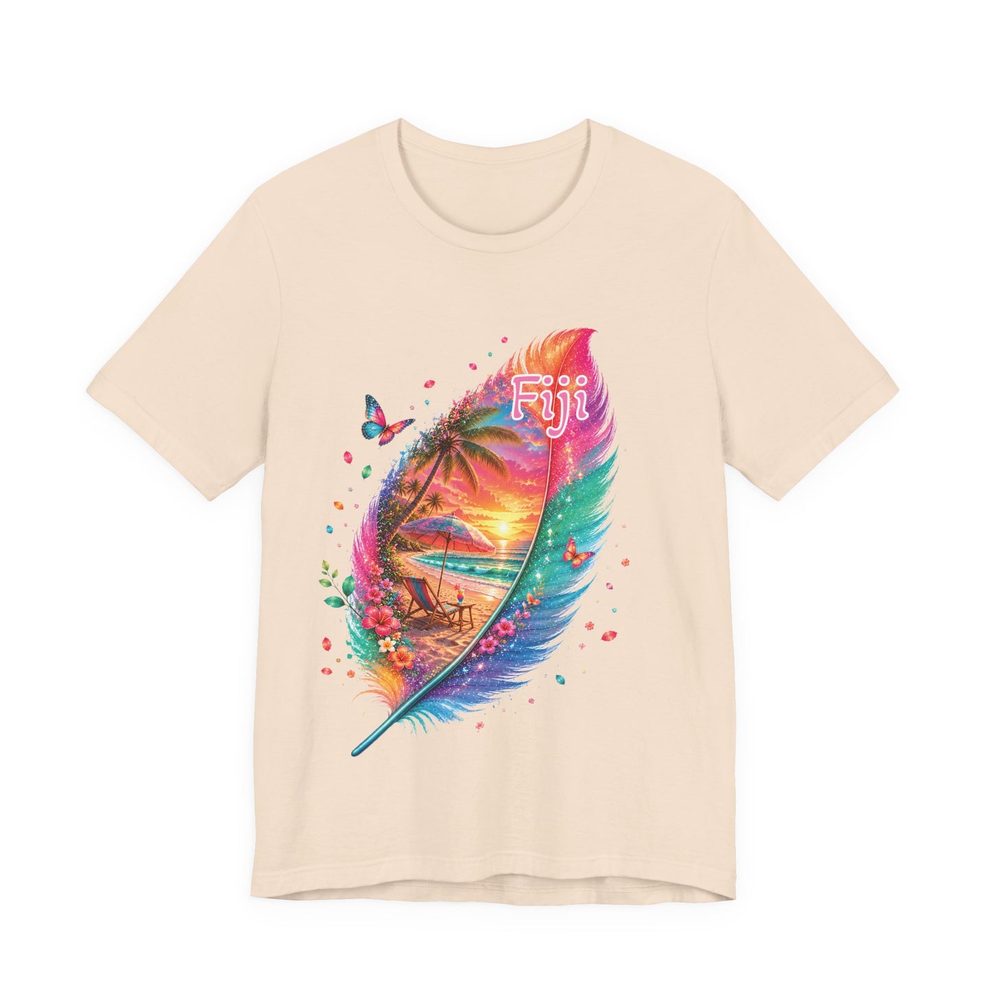 Fiji Vacay/Summer Vibes Unisex T-shirt. (Feather Sunset)
