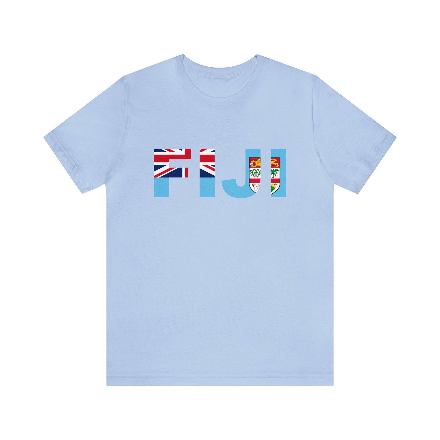 WATCH PARTY FIJI RUGBY Unisex T-Shirts in White and Baby Blue (Viti)