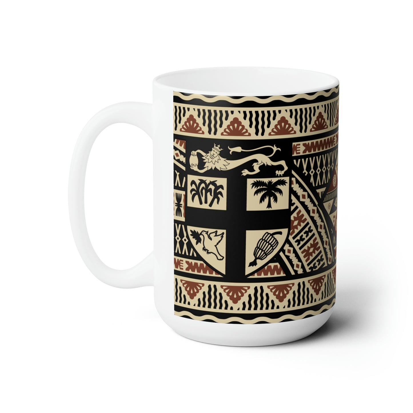 Fiji Tapa/Masi Design Ceramic Mug 15oz