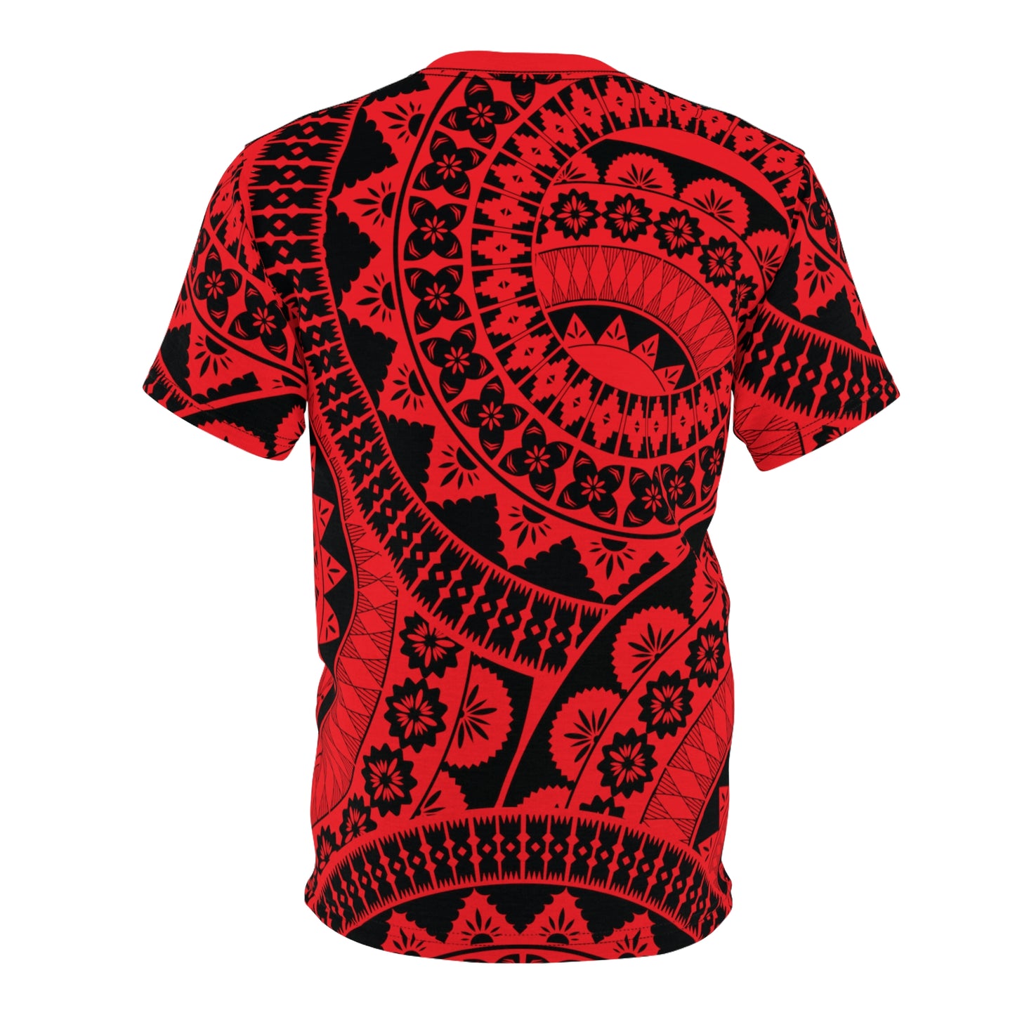 Fijian Masi seamless Pattern Unisex ALL OVER PRINT (AOP) design - Red