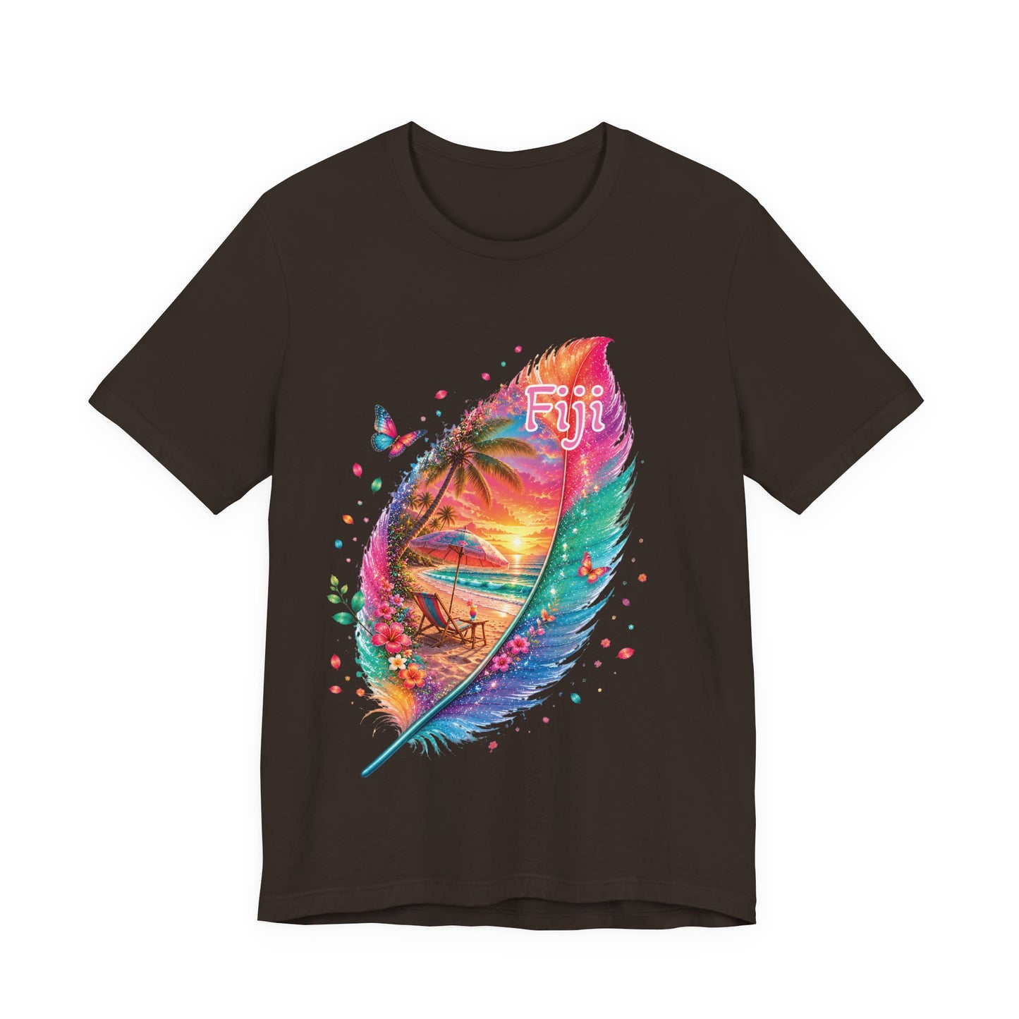 Fiji Vacay/Summer Vibes Unisex T-shirt. (Feather Sunset)