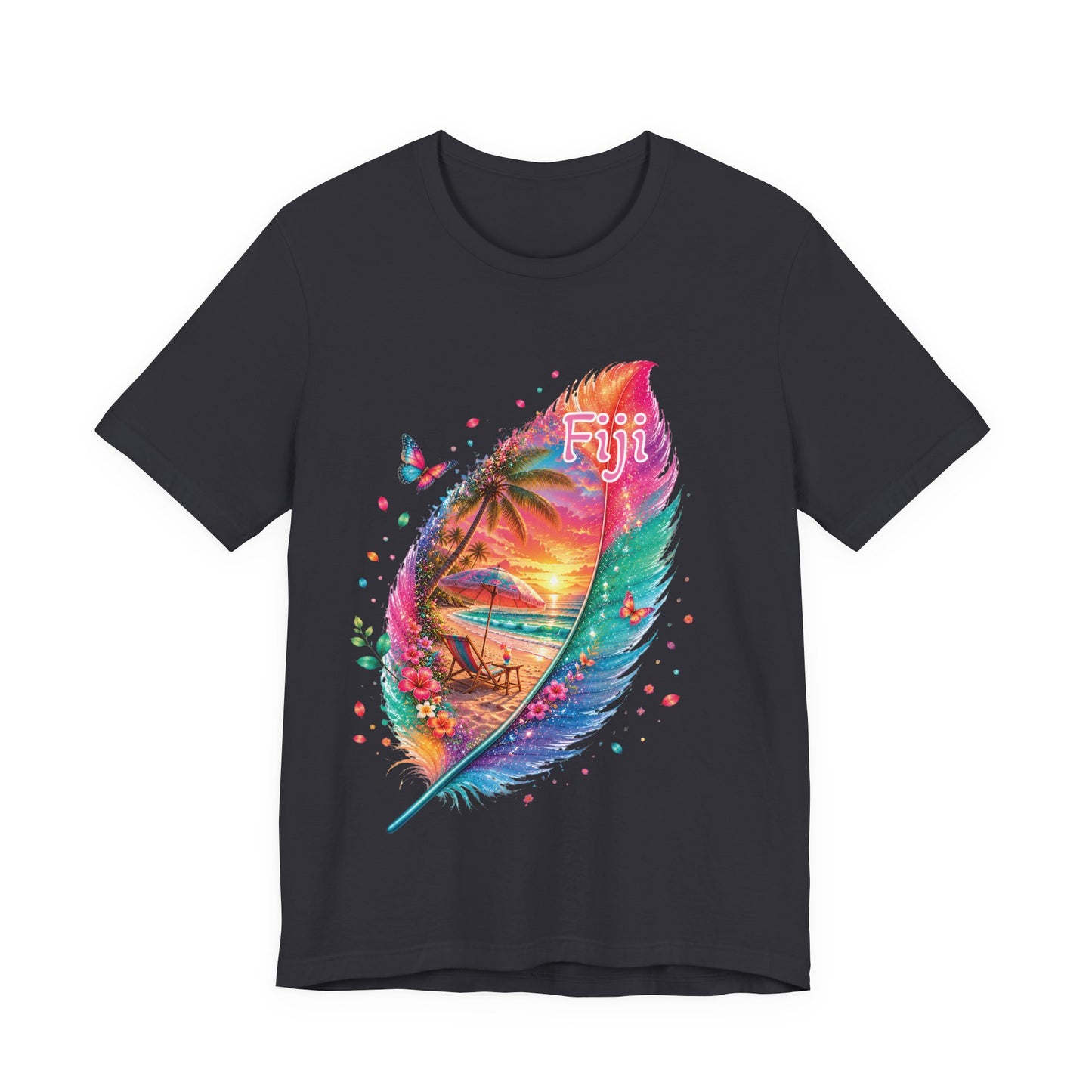 Fiji Vacay/Summer Vibes Unisex T-shirt. (Feather Sunset)