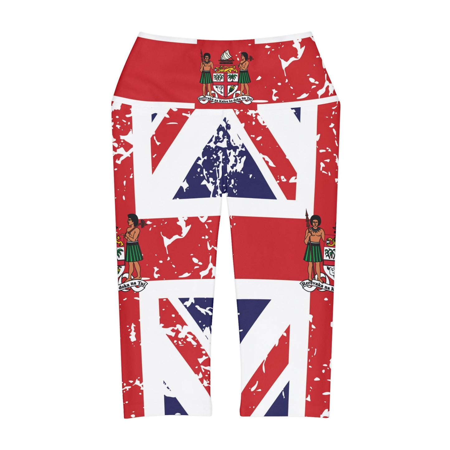 FIJI YOGA CAPRI (Distressed Union Jack with Fiji Coat of Arms)