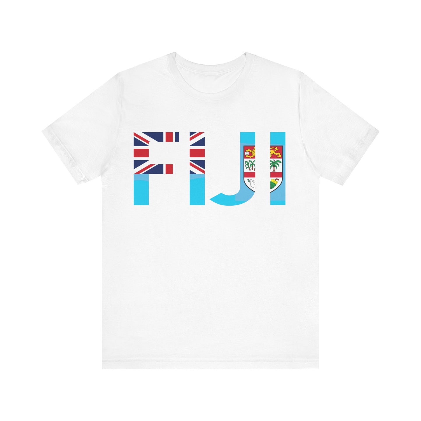 WATCH PARTY FIJI RUGBY Unisex T-Shirts in White and Baby Blue (Fiji)