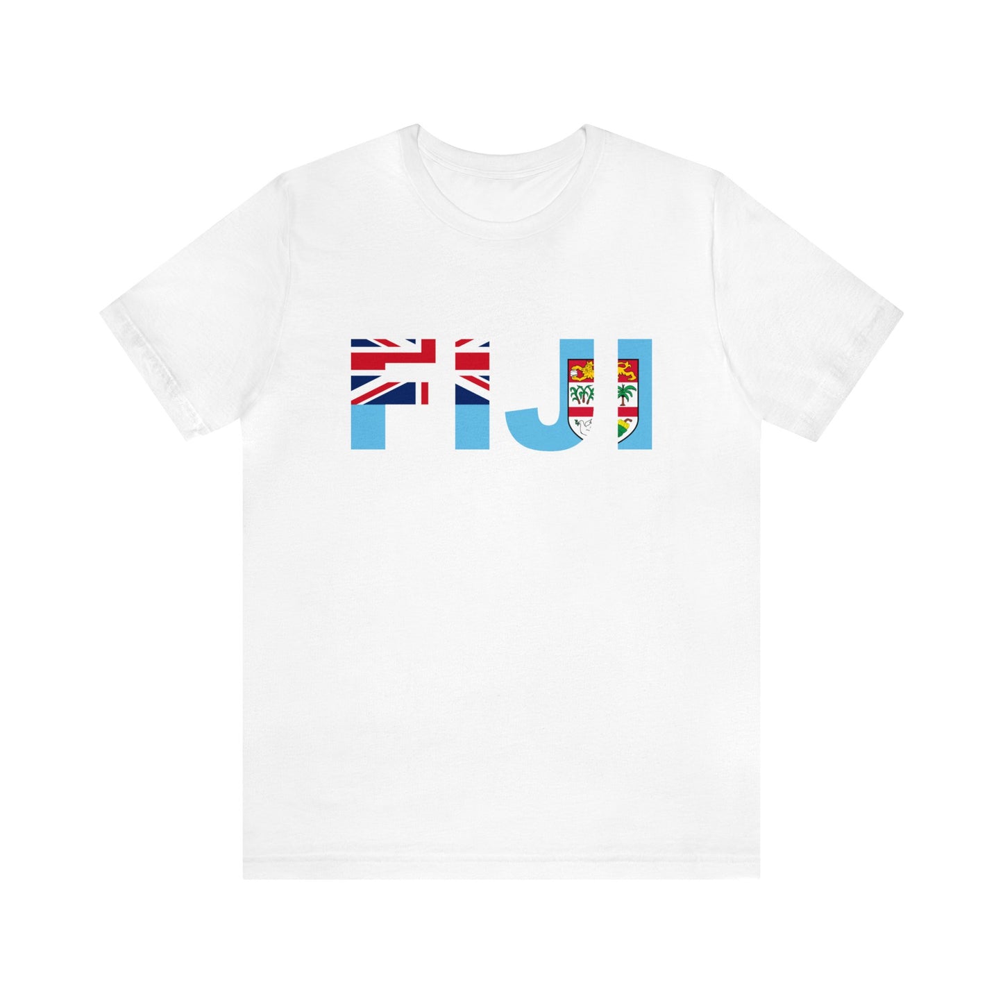 WATCH PARTY FIJI RUGBY Unisex T-Shirts in White and Baby Blue (Viti)