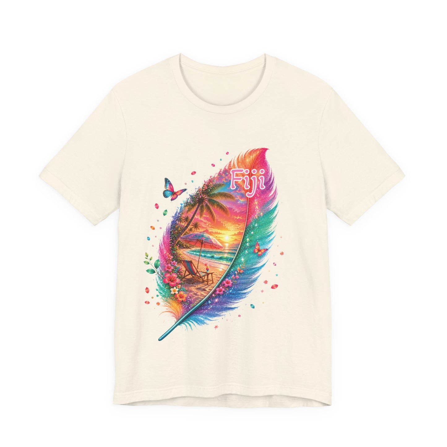 Fiji Vacay/Summer Vibes Unisex T-shirt. (Feather Sunset)